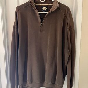 Tommy Bahama Mockneck Zip Sweater in Chocolate